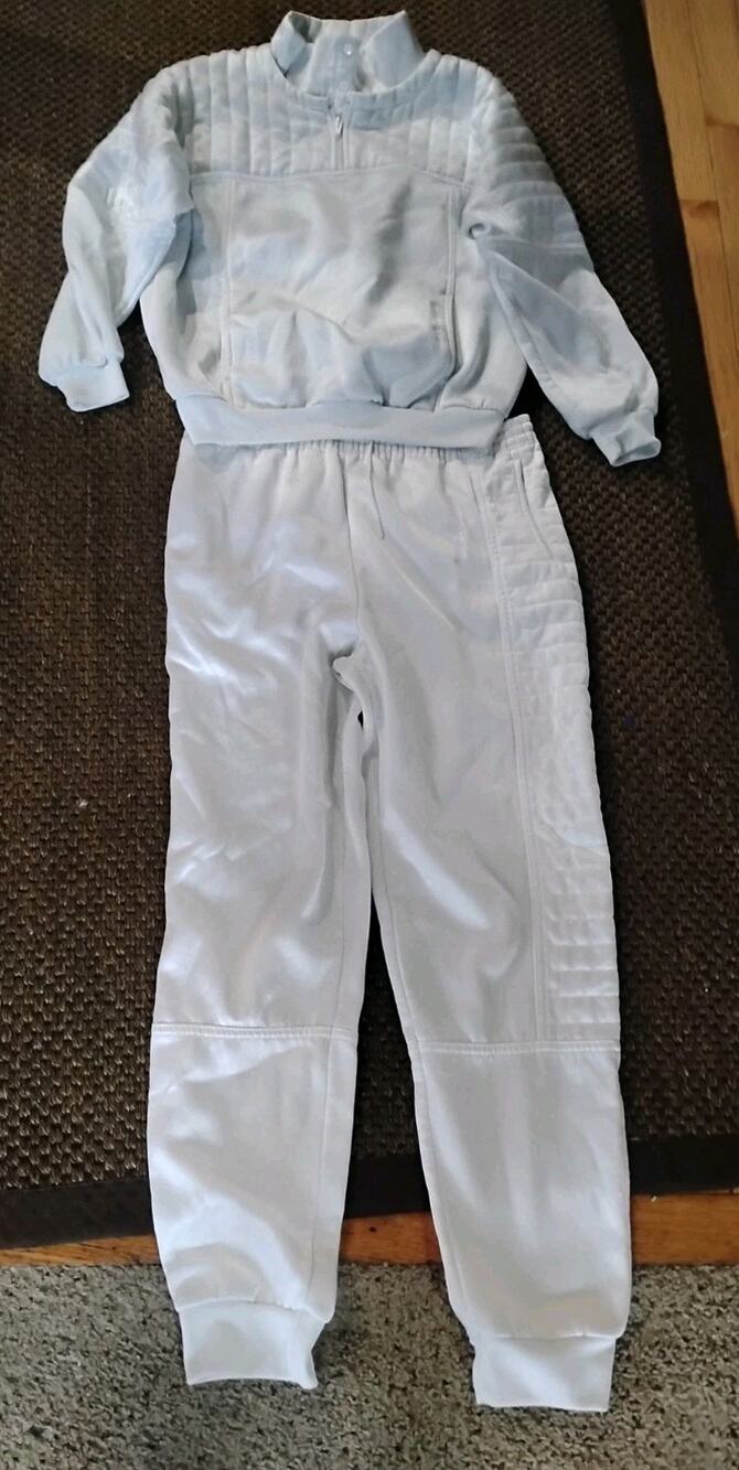 Vintage White Women's Small Adidas Tracksuit Poly Cotton Blend Small Light Wear